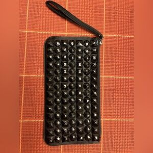 LOFT Black Textured Evening Bag